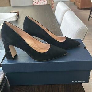 Ally black Suede Heels - WORN ONCE